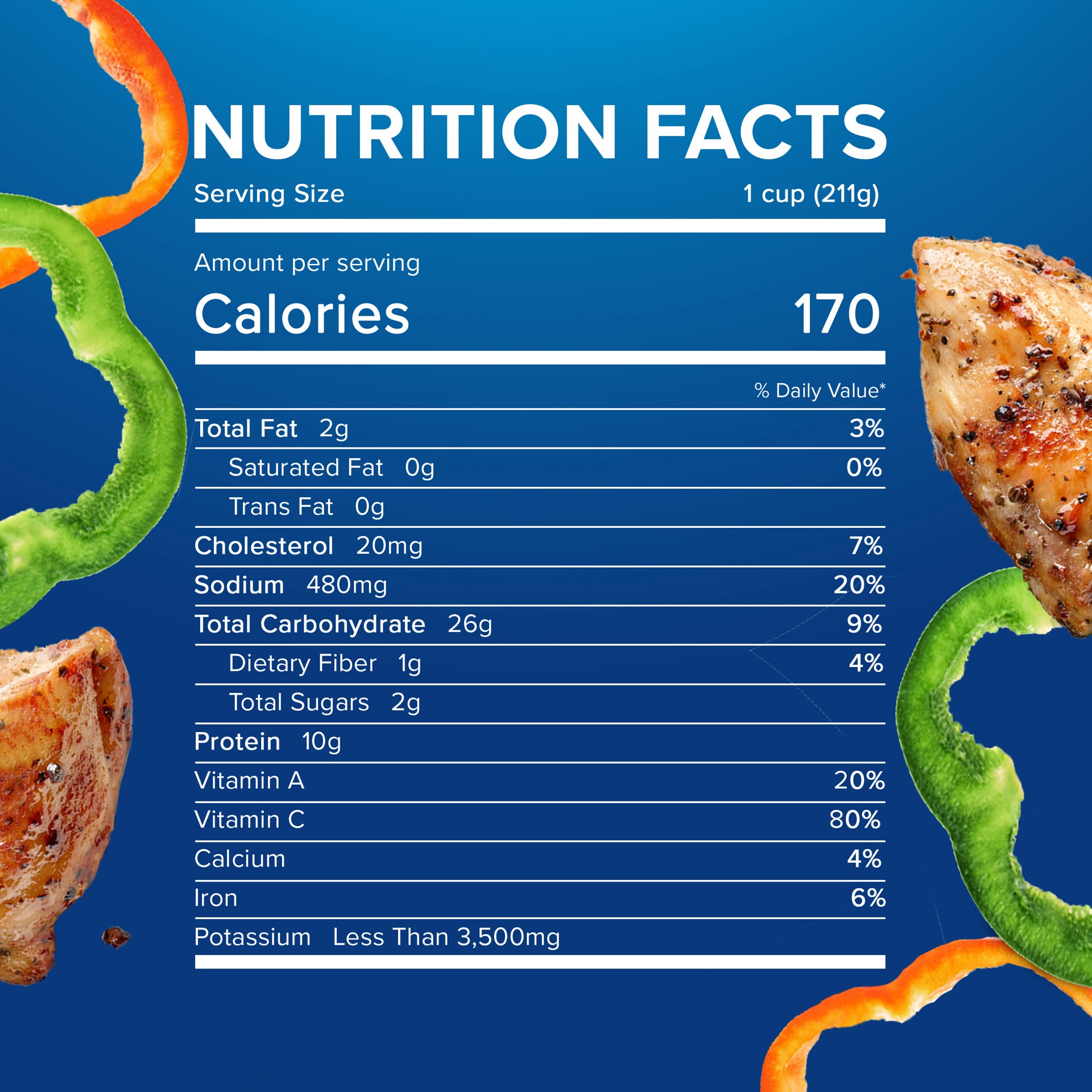 slide 5 of 5, Birds Eye Voila! Family Size Fajita Chicken Frozen Meal, 41 oz. Bag, 42 oz