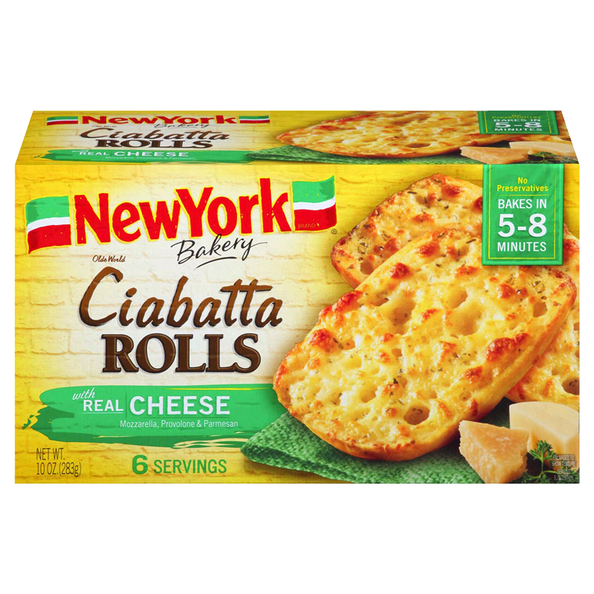 slide 1 of 1, New York Ciabatta Rolls With Cheese, 10 oz