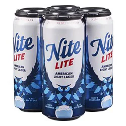 Night Shift Brewing Nite Lite Lager Beer - 4 pk 16 fl oz Cans