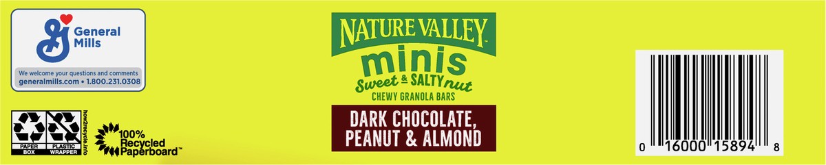 slide 4 of 9, Nature Valley Mini Granola Bars, Sweet and Salty Nut, Dark Chocolate Peanut Almond, 20 Bars, 15 OZ, 20 ct