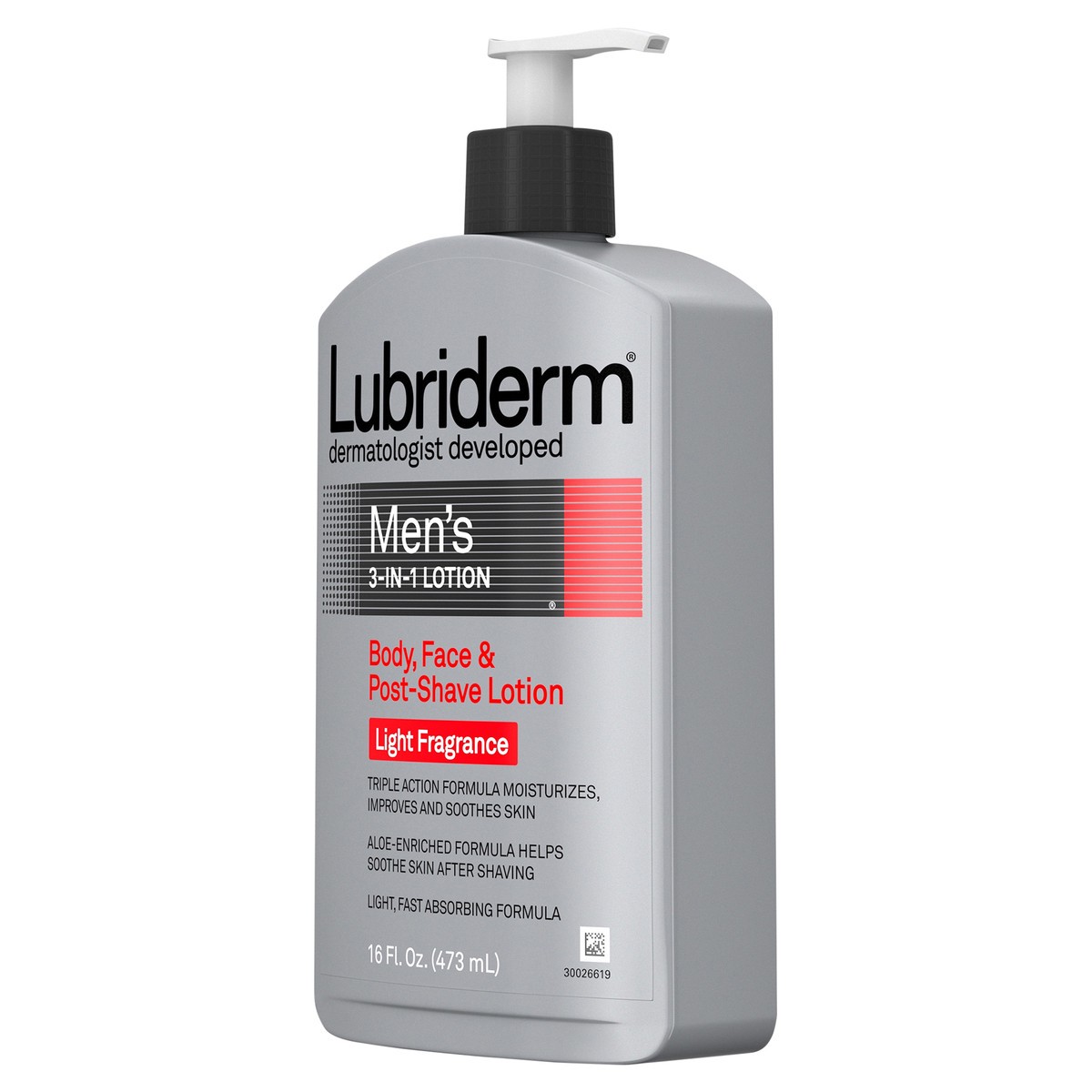 slide 2 of 7, Lubriderm Men's 3-In-1 Moisturizing Body Lotion with Aloe, 16 fl. oz, 16 fl oz