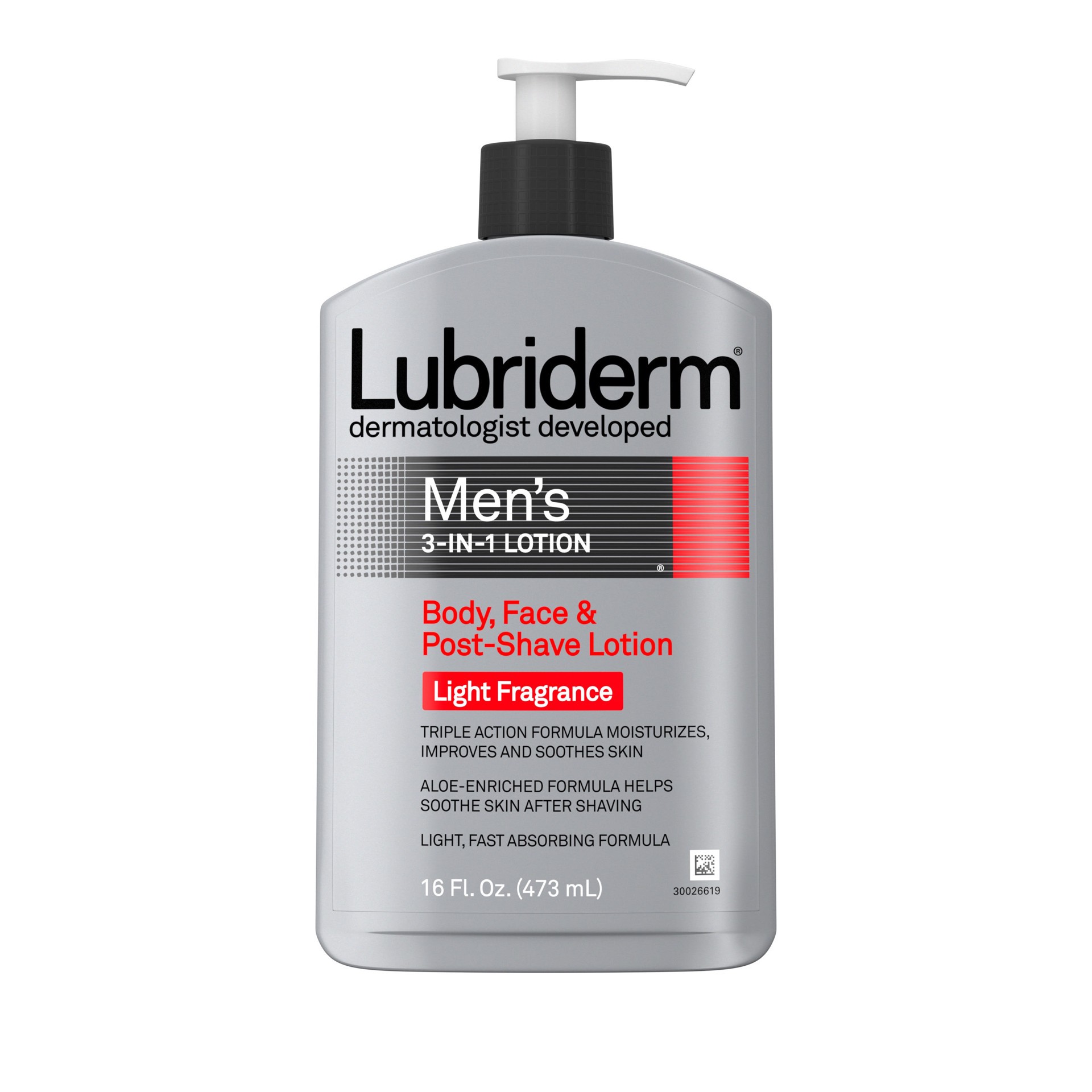 slide 1 of 7, Lubriderm Men's 3-In-1 Moisturizing Body Lotion with Aloe, 16 fl. oz, 16 fl oz