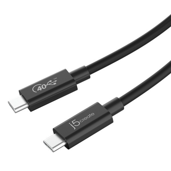 slide 1 of 3, J5Create Full-Featured Usb-C Usb4 Gen 3 Cable, Black, Juc28L08, 1 ct