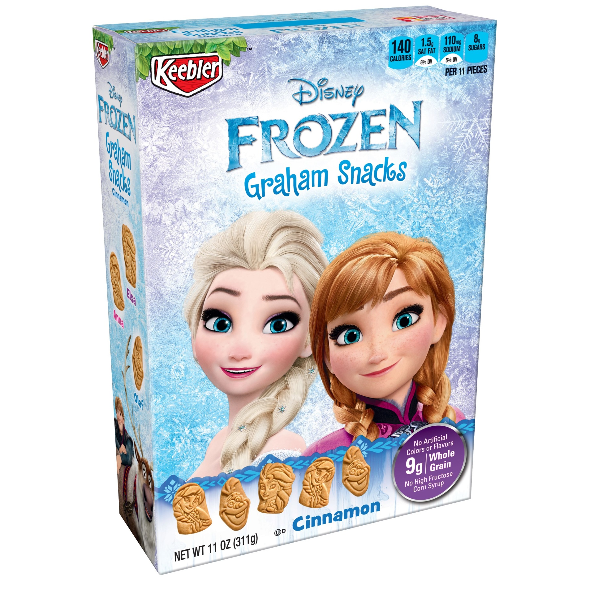 slide 1 of 7, Keebler Disney's Frozen Graham Snacks, 11 oz