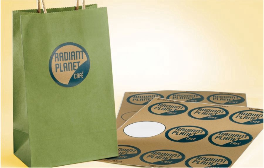 slide 6 of 10, Avery Round Print-to-The-Edge Labels, 2 1/2" Dia., Brown Kraft, 225 ct