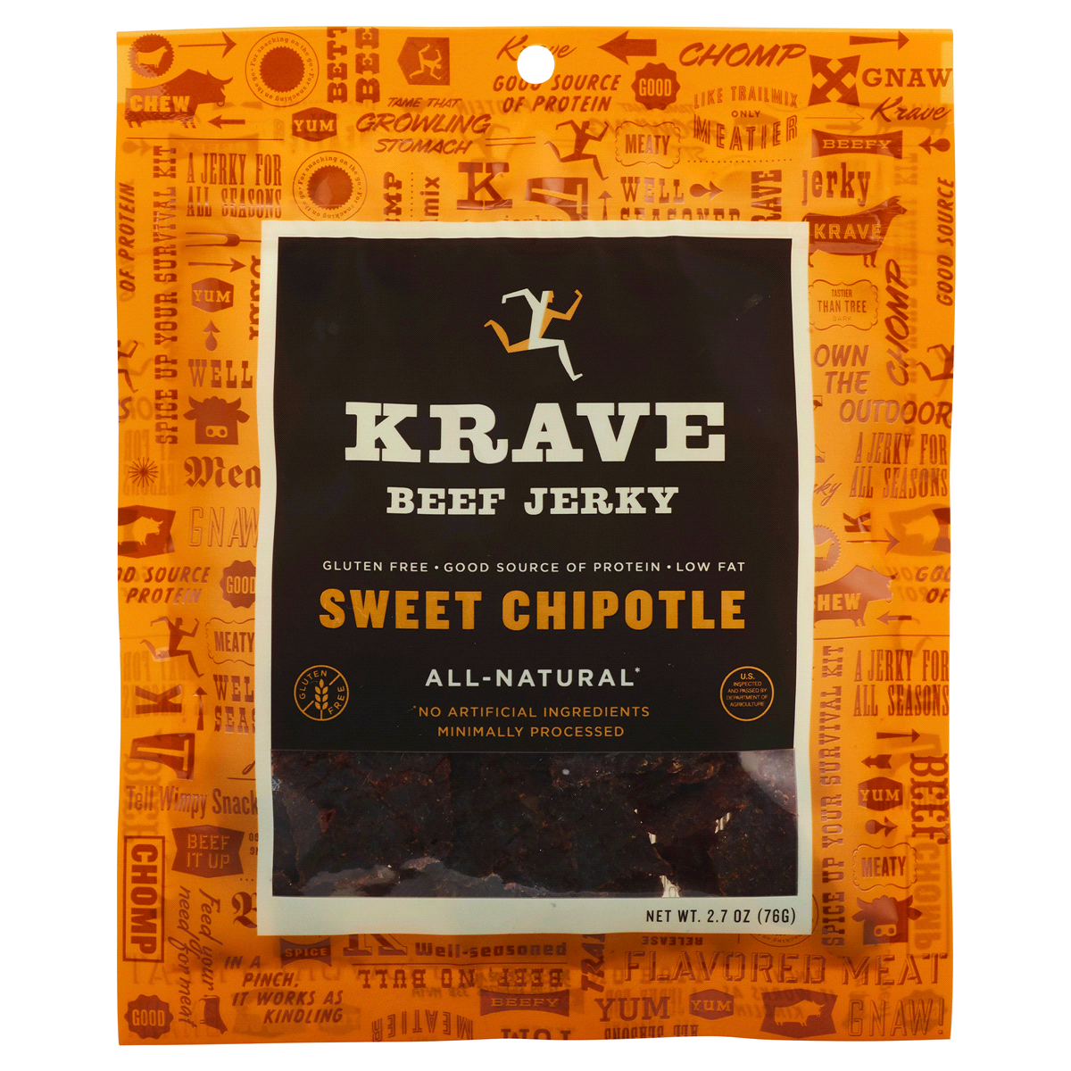 slide 1 of 2, Krave Sweet Chipotle Beef Jerky, 2.7 oz
