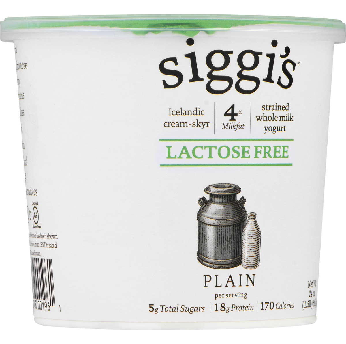 slide 10 of 11, Siggi's Lactose Free Plain Yogurt, 24 oz