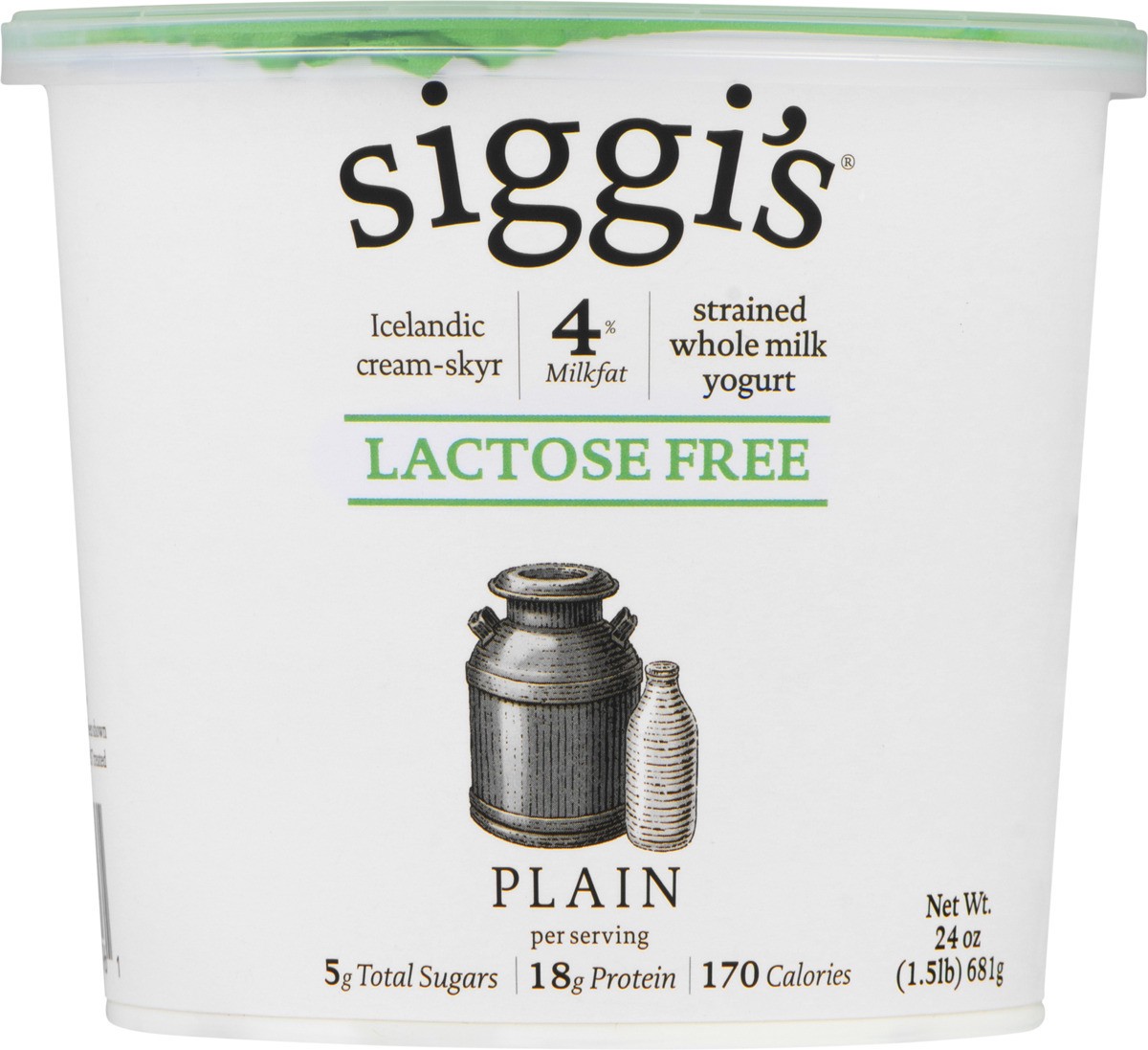 slide 8 of 11, Siggi's Lactose Free Plain Yogurt, 24 oz