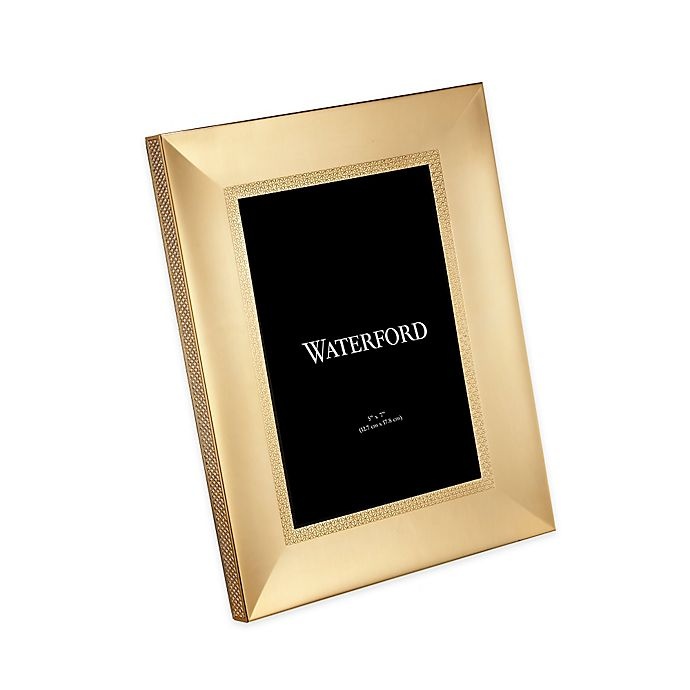 slide 1 of 2, Waterford Lismore Diamond Picture Frame - Gold, 5 in x 7 in