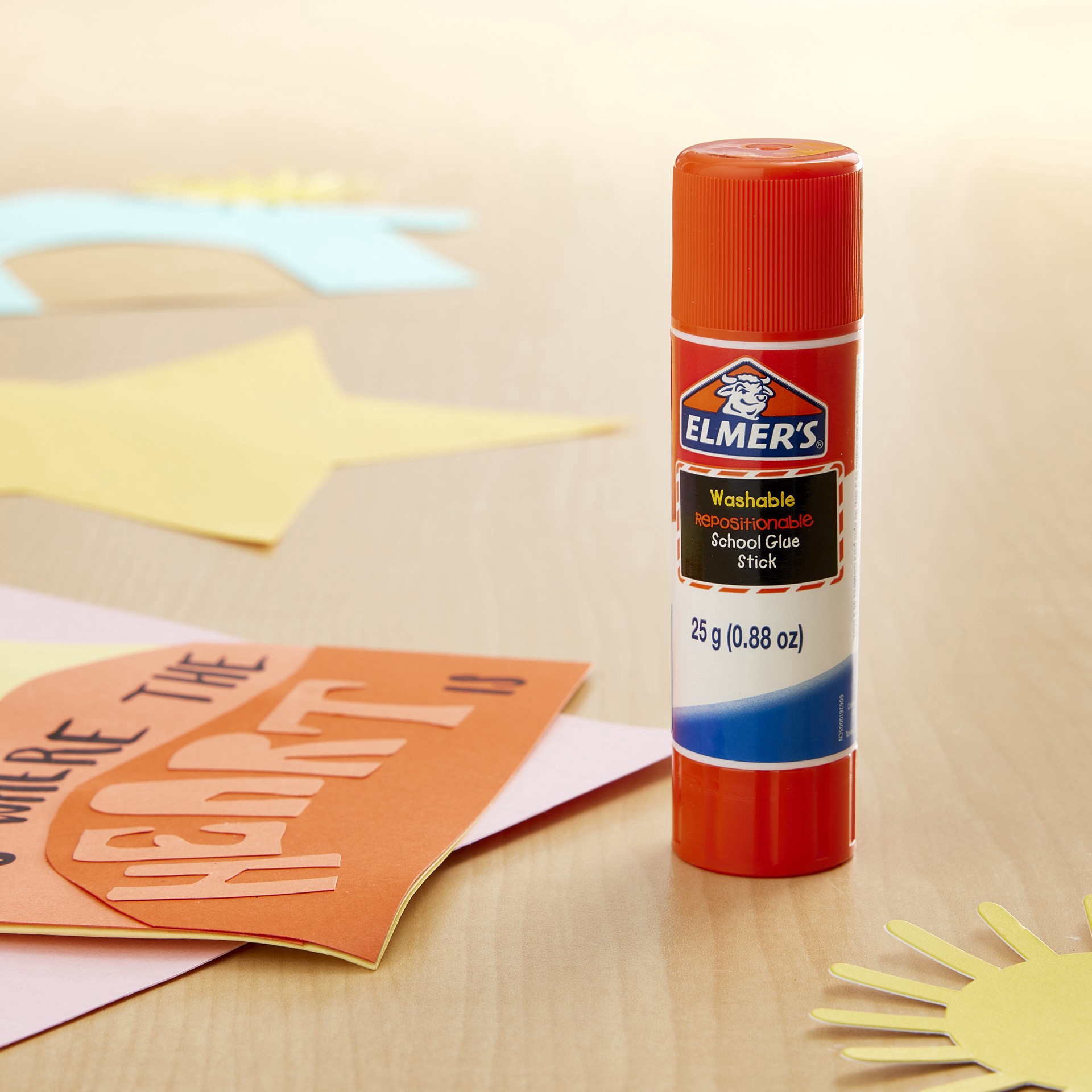 slide 3 of 3, Elmer's Elmer's Washable Repositionable School Glue Stick, 25 gram