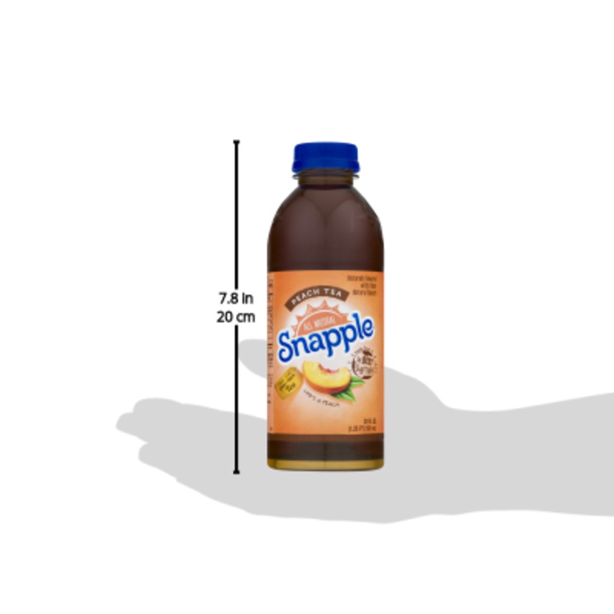 slide 5 of 9, Snapple Peach Tea, Recycled Plastic Bottle - 20 fl oz, 20 fl oz