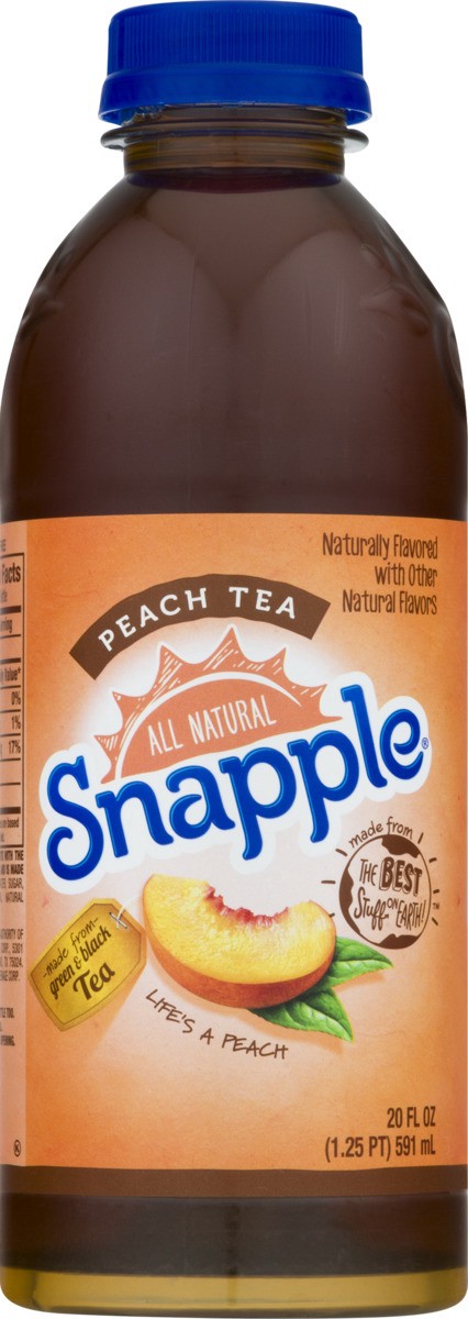 slide 2 of 9, Snapple Peach Tea, Recycled Plastic Bottle - 20 fl oz, 20 fl oz