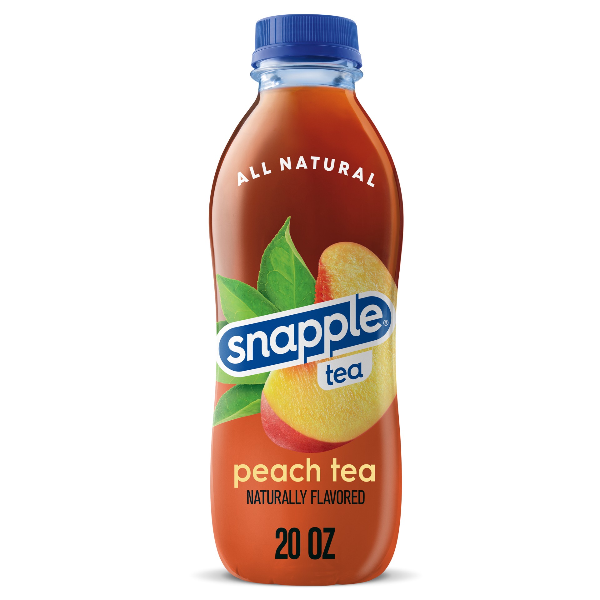 slide 1 of 9, Snapple Peach Tea, Recycled Plastic Bottle - 20 fl oz, 20 fl oz