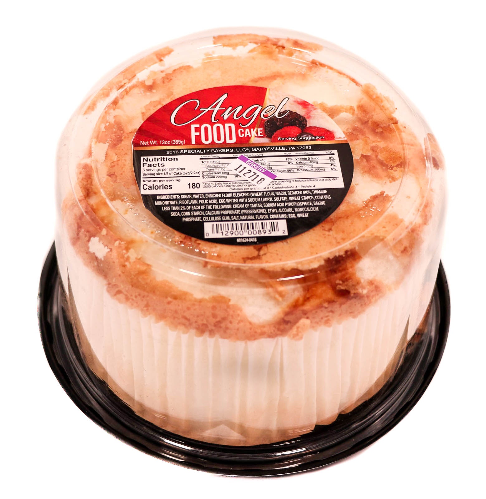 slide 1 of 1, Specialty Bakers Angel Food Cake, 13 oz