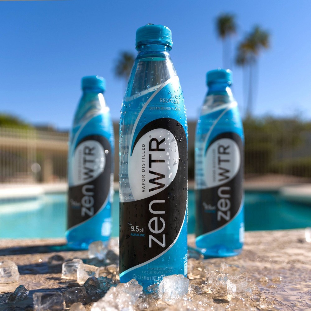 slide 3 of 6, ZenWTR Zen Water 9.5 pH Vapor Distilled Alkaline Water - 33.8 fl oz Bottle, 1 liter