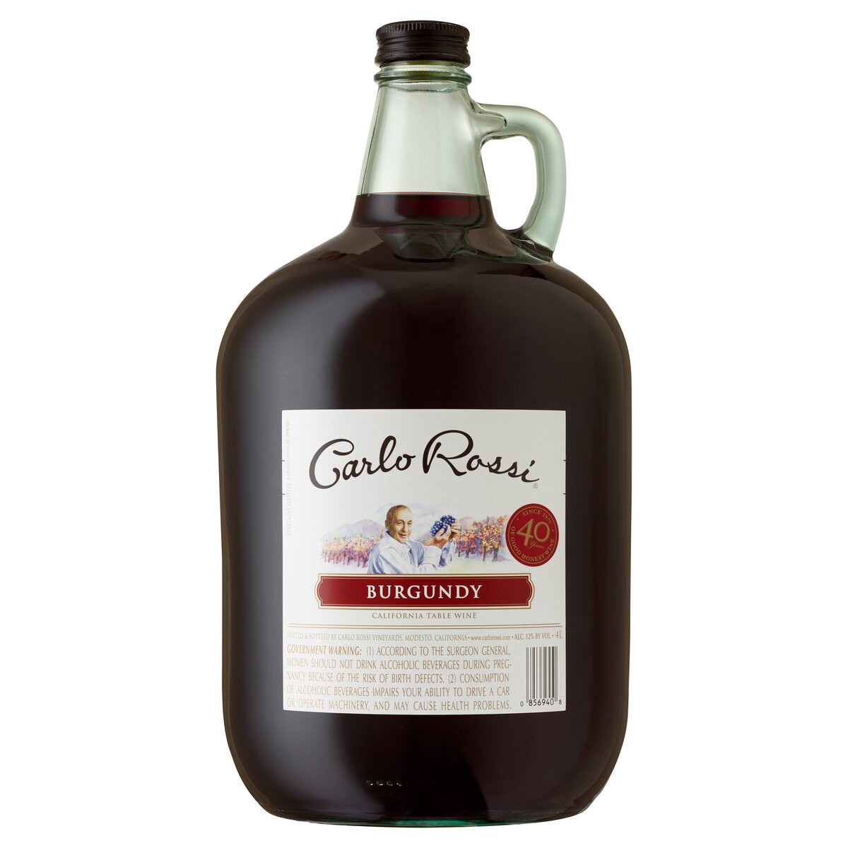 slide 1 of 2, Carlo Rossi Burgundy Red Wine 4L, 4 liter