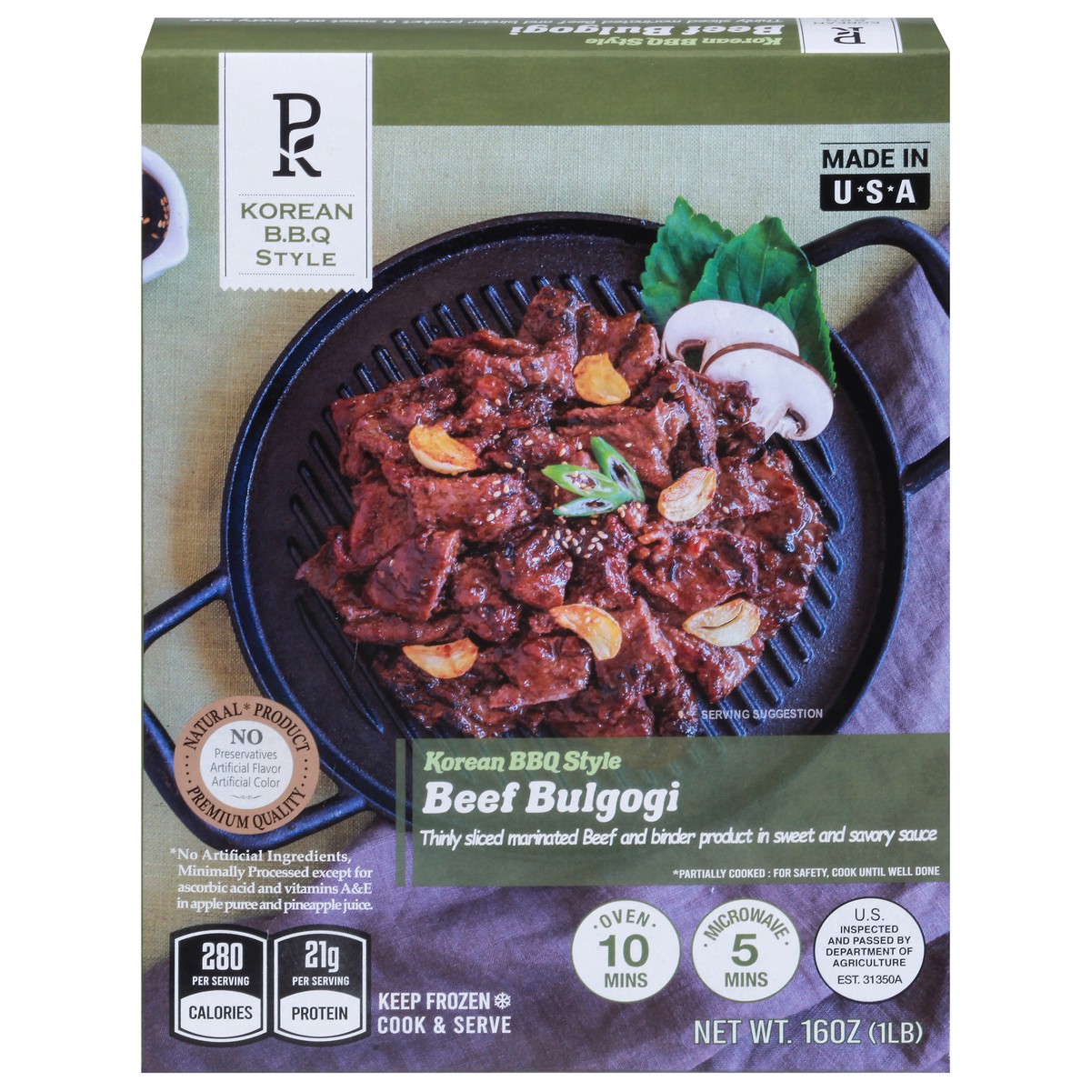 slide 9 of 13, PK Korean BBQ Style Beef Bulgogi 16 oz, 16 oz