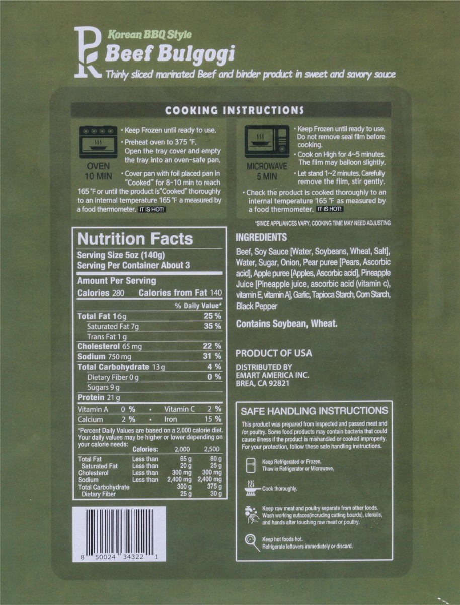 slide 12 of 13, PK Korean BBQ Style Beef Bulgogi 16 oz, 16 oz