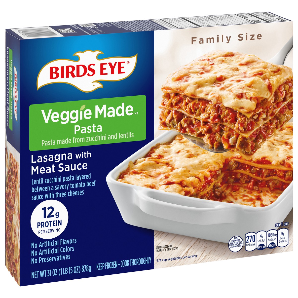 slide 7 of 9, Birds Eye Lasagna with Meat Sauce Family Size 31 oz, 31 oz