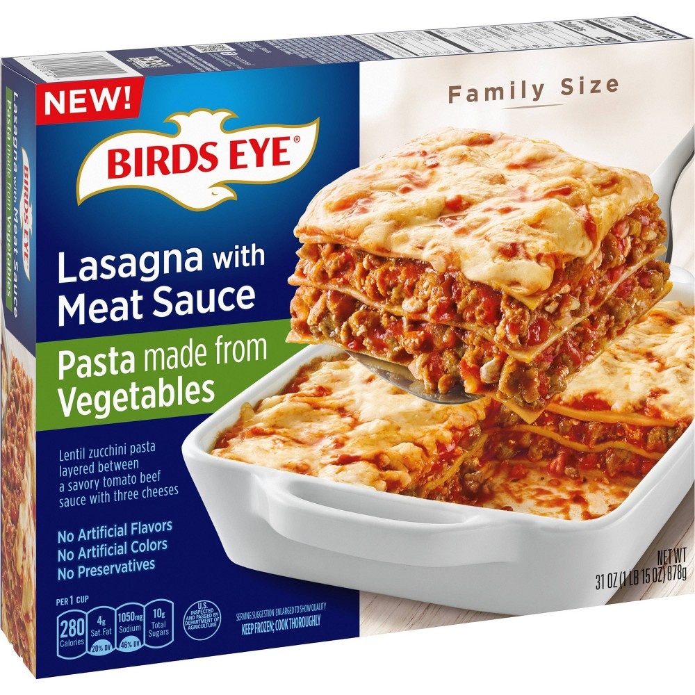 slide 2 of 3, Birds Eye Frozen Veggie Pasta Lasagna with Meat Sauce, 31 oz