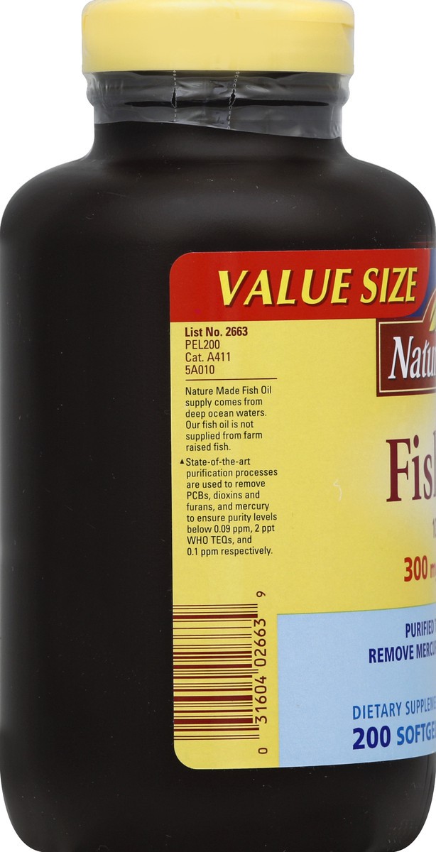 slide 6 of 6, Nature Made Fish Oil Liquid Soft Gels, 200 ct