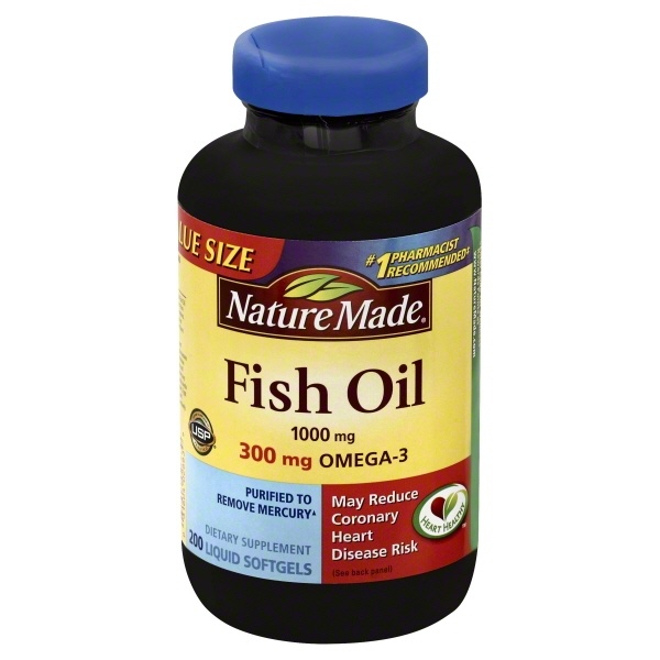 slide 1 of 6, Nature Made Fish Oil Liquid Soft Gels, 200 ct