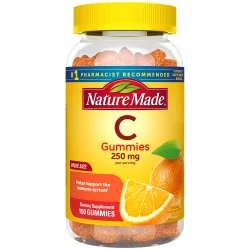 Nature Made Vitamin C 250 mg, Dietary Supplement for Immune Support, 150 Gummies, 75 Day Supply