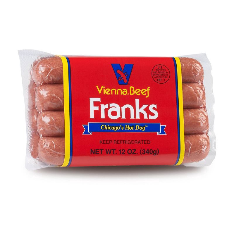 slide 1 of 1, Vienna Beef Franks Chicago's Hot Dog - 12oz/8ct, 8 ct; 12 oz