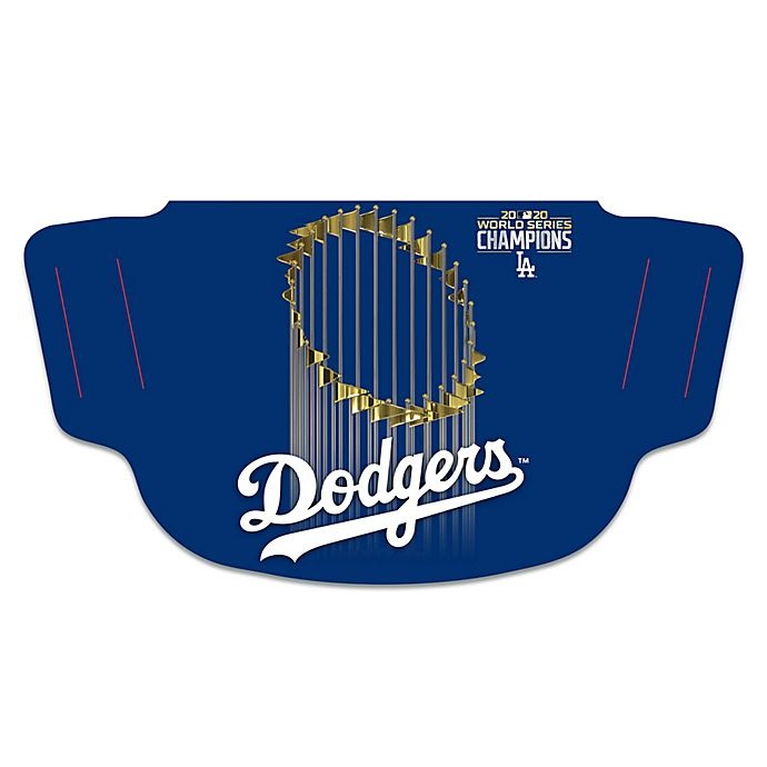 slide 1 of 1, MLB Los Angeles Dodgers 2020 World Series Championship Trophy Fan Mask, 1 ct