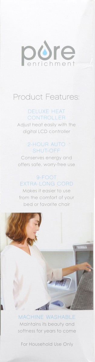 slide 2 of 12, Pure Enrichment Pure Relief Ultra-Wide Microplush XXL Heating Pad 1 ea, 1 ct