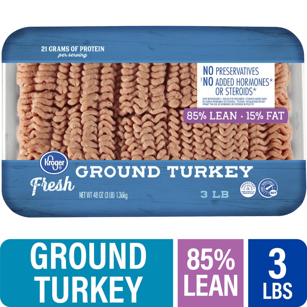 slide 2 of 5, Kroger Fresh Ground Turkey 85% Lean, 48 oz