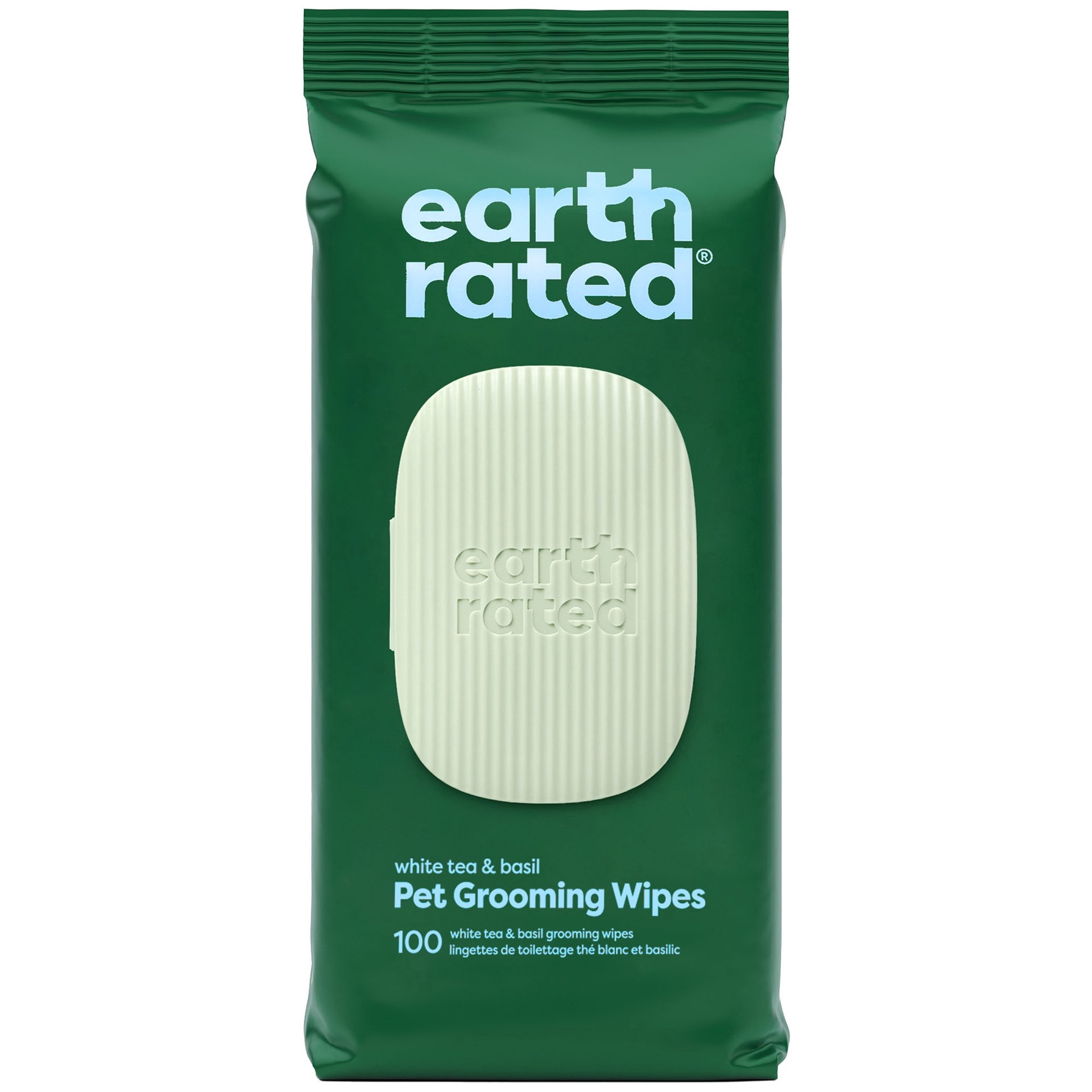 slide 1 of 1, Earth Rated White Tea & Basil Wipes for Dogs and Cats, Count of 100, 100 ct