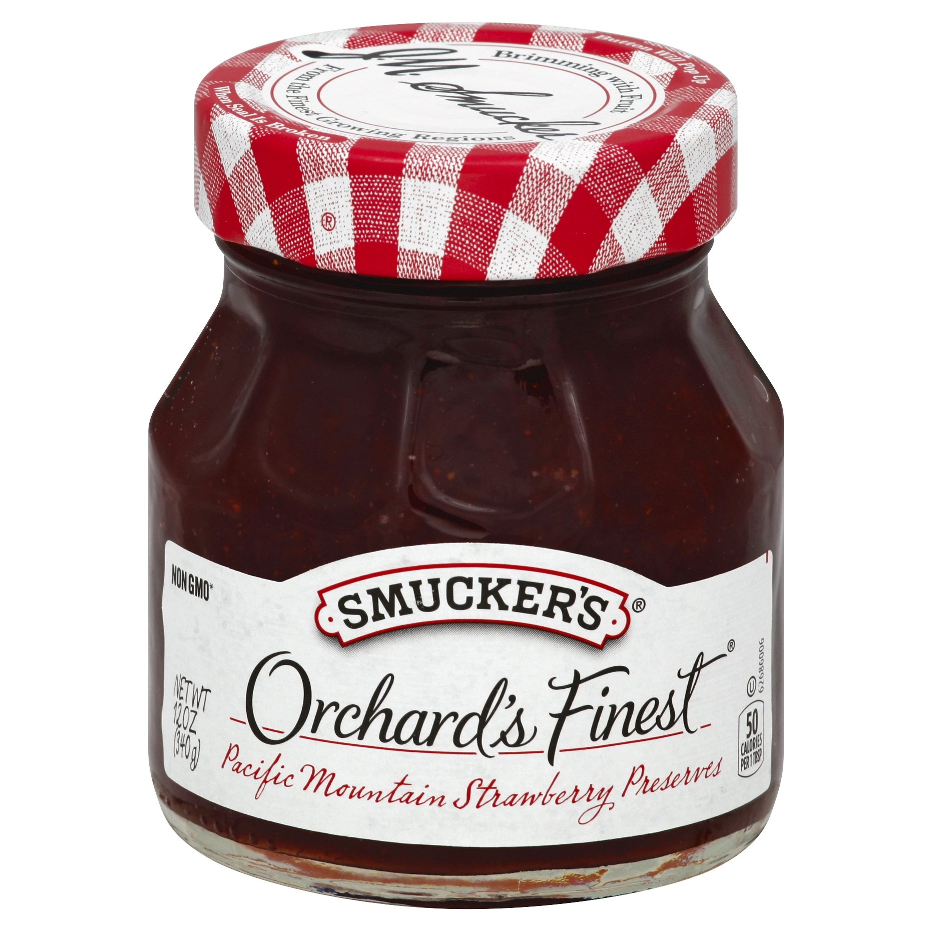 slide 1 of 6, Smucker's Orchard's Finest Strawberry Spread, 12 oz