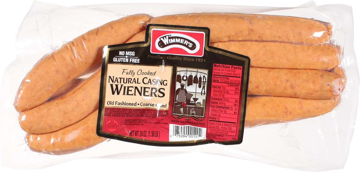 slide 5 of 13, Wimmer's Wieners, 12 ct; 24 oz