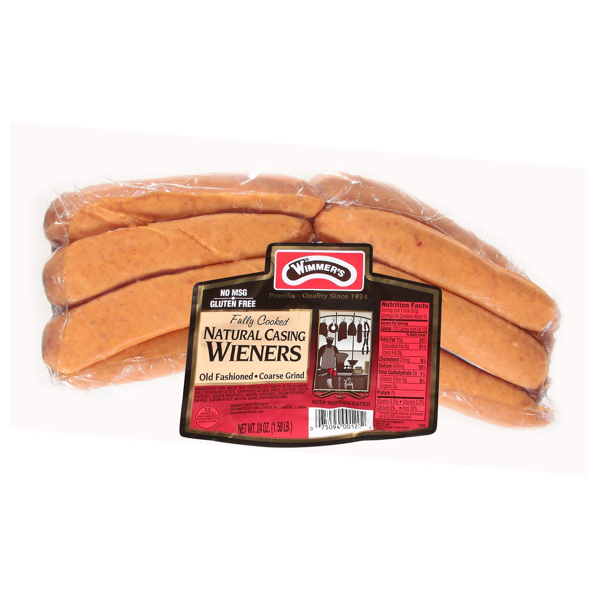 slide 7 of 13, Wimmer's Wieners, 12 ct; 24 oz