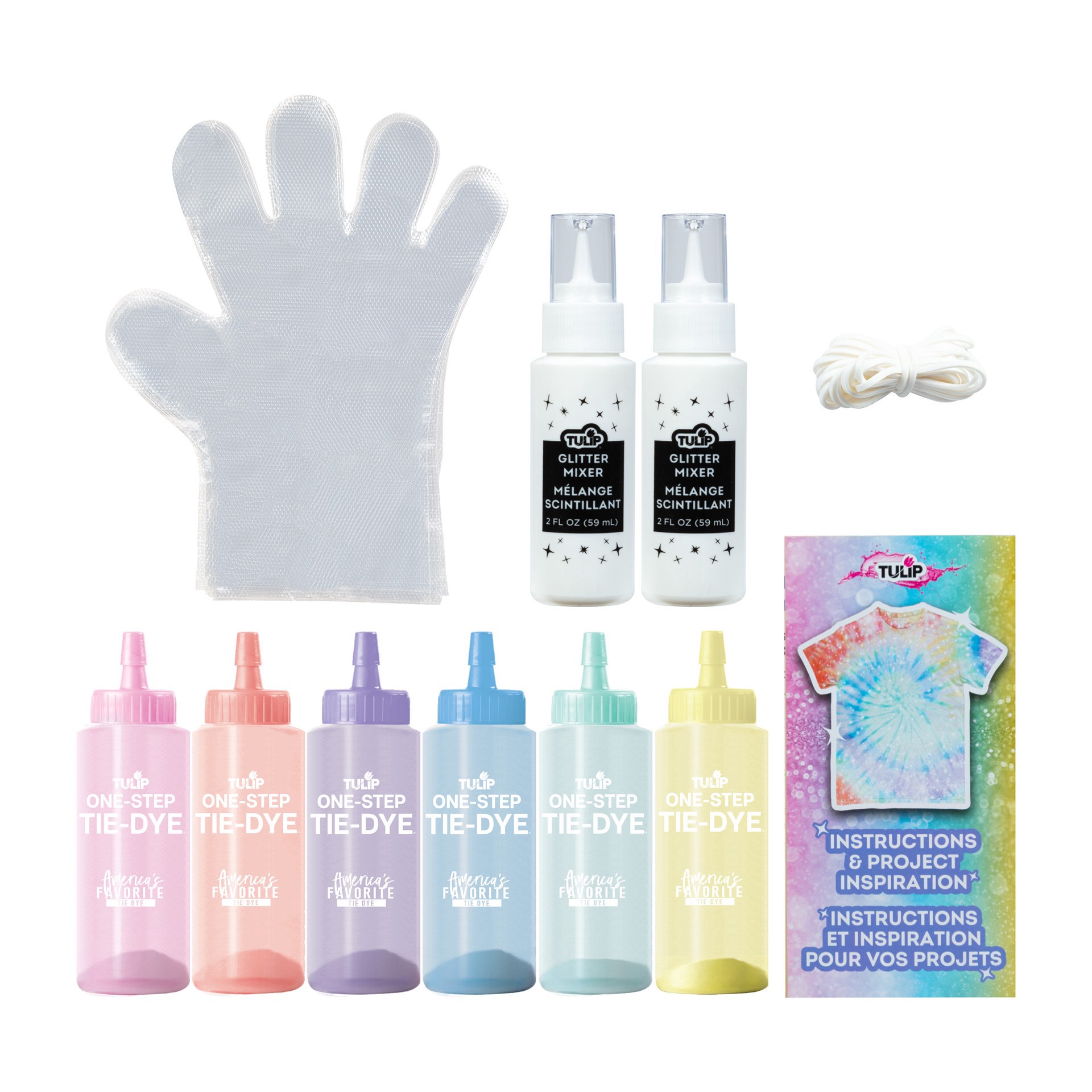 slide 2 of 4, Tulip 6 Color Glitter Tie Dye Kit, conforms to astm d-4236