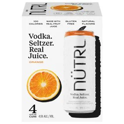 Nutrl Orange Vodka 4 - 12 fl oz Cans