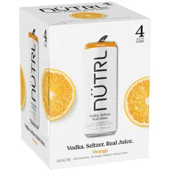 Nutrl Orange Vodka 4 - 12 fl oz Cans