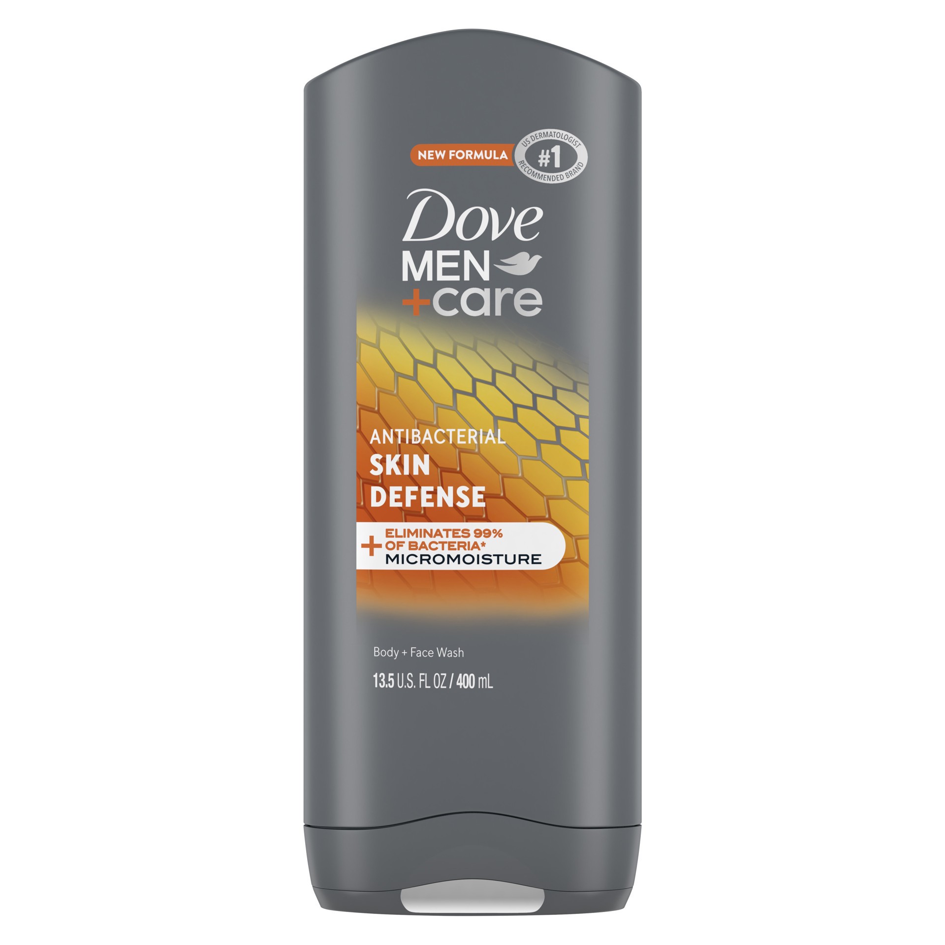 slide 1 of 4, Dove Men+Care Antibacterial Skin Defense Body and Face Wash, 13.5 oz, 13.5 oz
