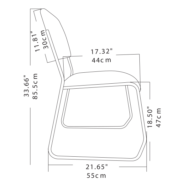 slide 2 of 6, Realspace Sled-Base Stacking Chair, 1 ct