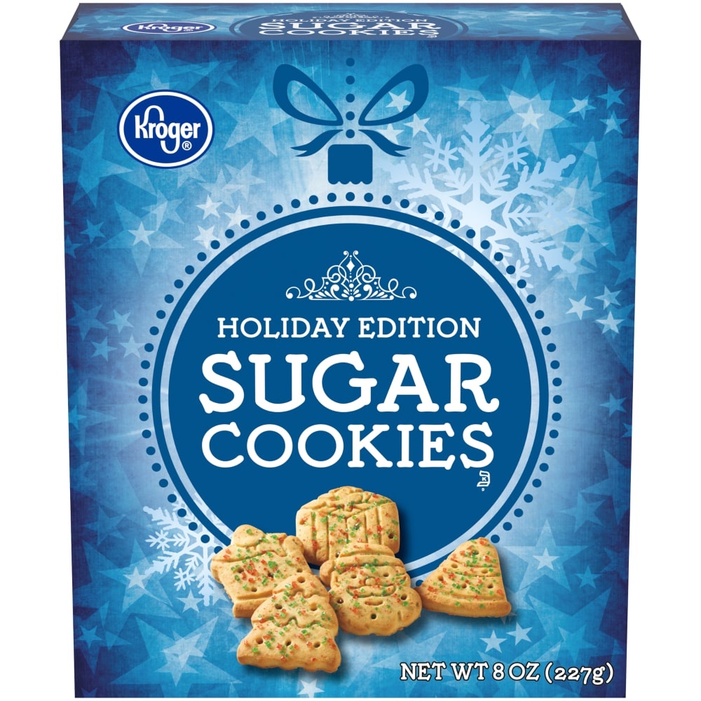 slide 1 of 1, Kroger Holiday Edition Sugar Cookies, 8 oz