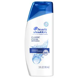 Head & Shoulders Head and Shoulders Dandruff Shampoo, Anti-Dandruff Treatment, Classic Clean for Daily Use, Paraben Free, 3 oz