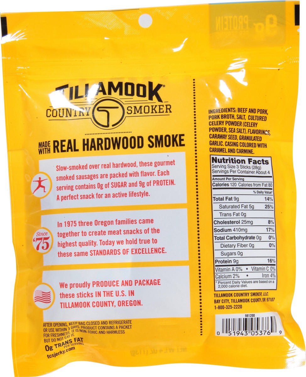 slide 5 of 9, Tillamook Country Smoker Zero Sugar Original Smoked Sausages 4 oz, 4 oz