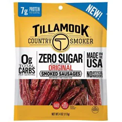 Tillamook Country Smoker Zero Sugar Original Smoked Sausages 4 oz