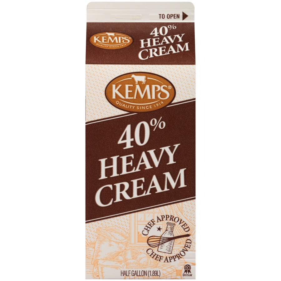 slide 1 of 8, Kemps 40% Heavy Cream .5 Gal. Carton, 1/2 gal