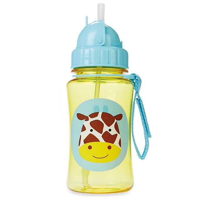 slide 1 of 4, Skip Hop SKIP*HOP Zoo Giraffe Straw Bottle, 12 oz