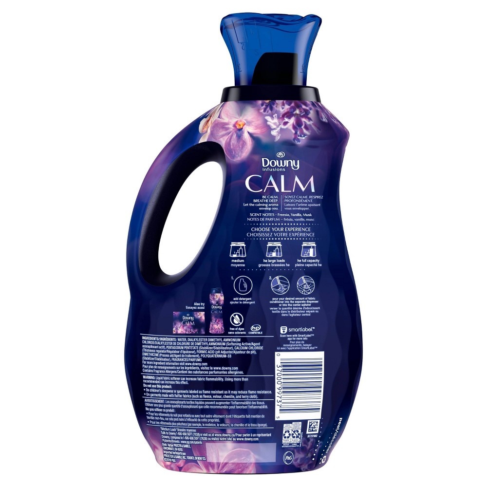 slide 5 of 6, Downy Infusions Calm Lavender & Vanilla Bean Liquid Fabric Softener, 48 fl oz