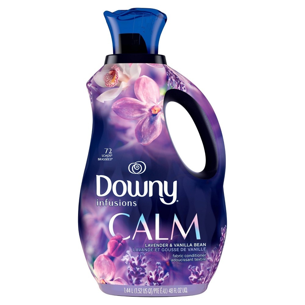 slide 6 of 6, Downy Infusions Calm Lavender & Vanilla Bean Liquid Fabric Softener, 48 fl oz