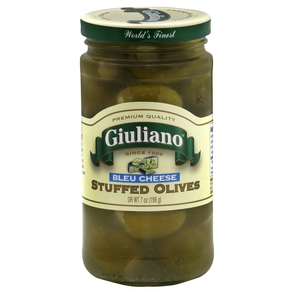 slide 1 of 1, Giuliano Stuffed Olives, Bleu Cheese, 7 oz