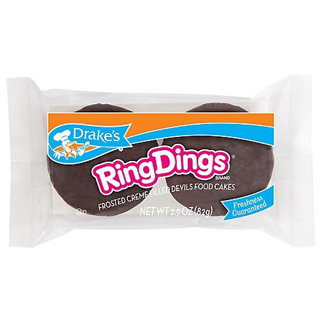 slide 1 of 1, Drake's Single Serve Ring Dings, 2.8 oz